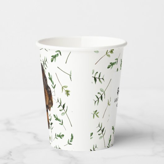 Gobelets En Papier Thème d'aquarelle Baby shower Rottweiler (Gauche)