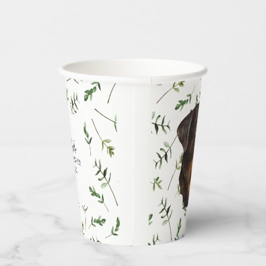 Gobelets En Papier Thème d'aquarelle Baby shower Rottweiler (Droite)