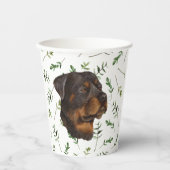 Gobelets En Papier Thème d'aquarelle Baby shower Rottweiler (Recto)