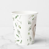 Gobelets En Papier Thème d'aquarelle du Baby shower maltais blanc (Droite)