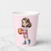 Gobelets En Papier Thème de basket-ball Fête d'anniversaire pour la f (Verso)