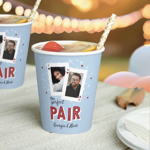 Gobelets En Papier Thème de casino pour couples photo de couple parfa