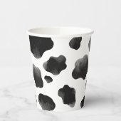 Gobelets En Papier Thème de fête aux motifs de vache, taches de vache (Gauche)
