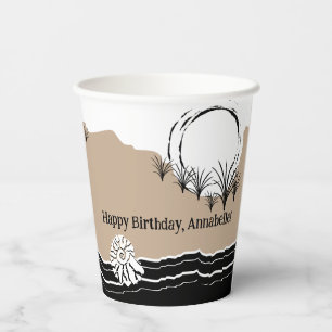 Gobelets En Papier Thème de fête d'anniversaire à la plage pour enfan