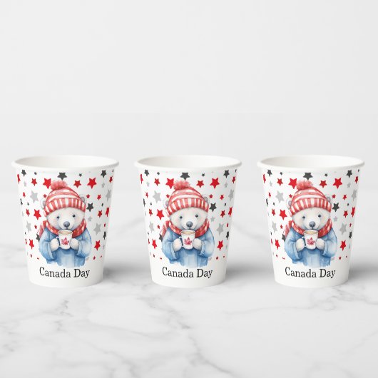 Gobelets En Papier Thème de la fête du Canada (Multi)