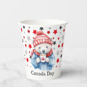 Gobelets En Papier Thème de la fête du Canada (Recto)