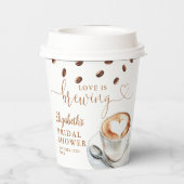 Gobelets En Papier Thème de mariage avec amour pour le café (Verso)