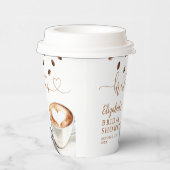 Gobelets En Papier Thème de mariage Love Is Brewing Coffee (Droite)