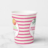 Gobelets En Papier Thème de Noël Baby shower Tasses de papier rose ve (Droite)