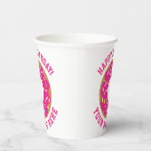 Gobelets En Papier Thème Donut Fête Anniversaire coupes de papier sur (Droite)