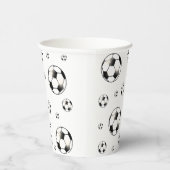 Gobelets En Papier Thème du ballon de football (Droite)