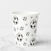 Gobelets En Papier Thème du ballon de football (Recto)