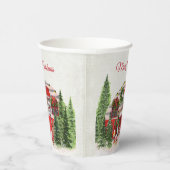 Gobelets En Papier Thème extérieur du camping de Noël Trailer (Droite)
