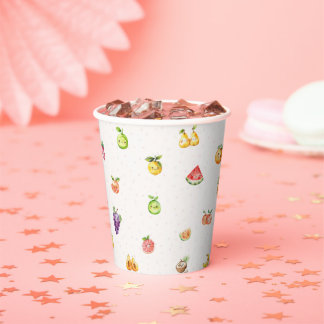 Gobelets En Papier Thème Fruit