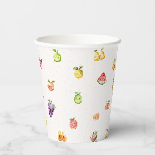 Gobelets En Papier Thème Fruit (Verso)