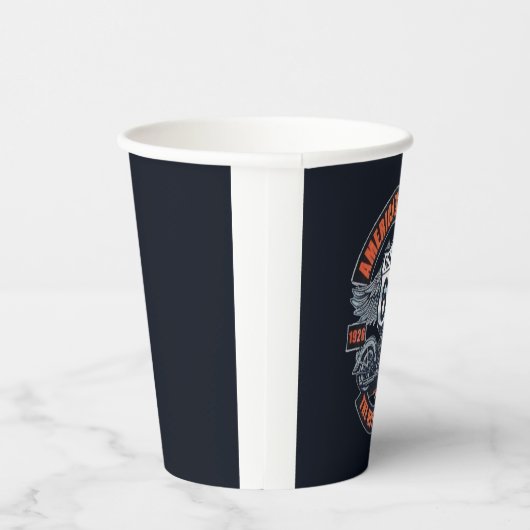 Gobelets En Papier Thème : Moto et Route 66 (Droite)