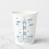 Gobelets En Papier Thème nautique (Verso)