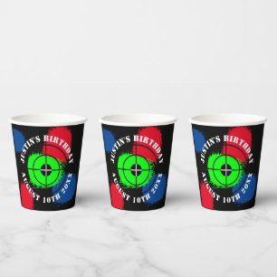 Gobelets En Papier Thème Paintball Anniversaire tasses de fête pour e