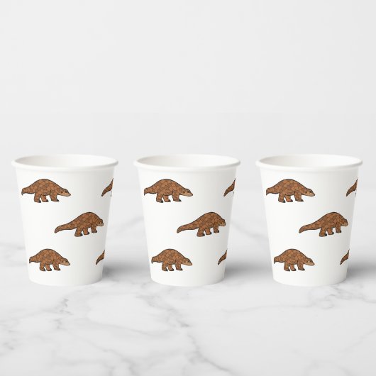 Gobelets En Papier Thème Pangolin (Multi)