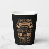 Gobelets En Papier Thème personnalisé vintage d'anniversaire whiskey (Verso)