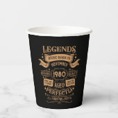 Gobelets En Papier Thème personnalisé vintage d'anniversaire whiskey (Verso)