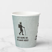 Gobelets En Papier Thème randonnée avec rambler et texte personnalisé (Recto)