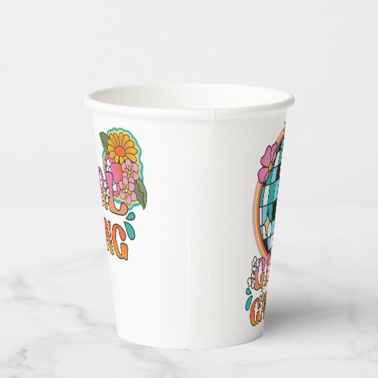 Gobelets En Papier Thème Retro Disco Bachelorette Party (Droite)