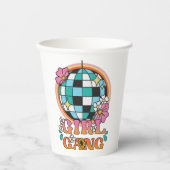Gobelets En Papier Thème Retro Disco Bachelorette Party (Recto)