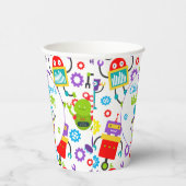 Gobelets En Papier Thème Robot mignonne Anniversaire (Droite)
