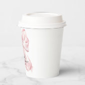 Gobelets En Papier Thème Ruban Coquette Rose Bow (Gauche)