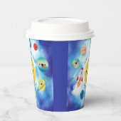 Gobelets En Papier Thème spatial Révolution spatiale 1er anniversaire (Gauche)