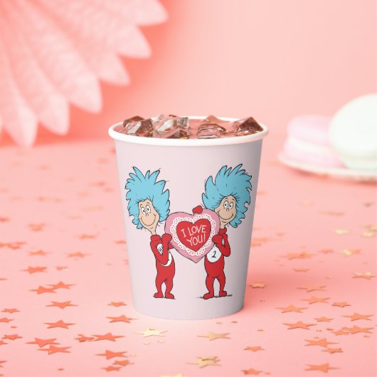 Gobelets En Papier Thing One Thing Two Je t'aime (Insitu)