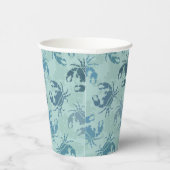 Gobelets En Papier Tie Dye Motif De Crabes (Droite)