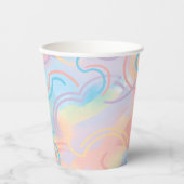 Gobelets En Papier Tie Dye Rainbow (Recto)