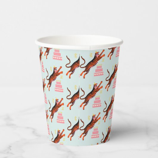 Gobelets En Papier Tiger Party Animals Safari Zoo Birthday (Droite)