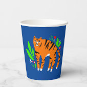 Gobelets En Papier Tigre à flowers (Verso)