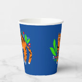 Gobelets En Papier Tigre à flowers (Gauche)