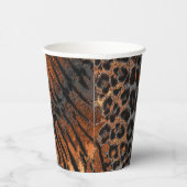 Gobelets En Papier Tigre léopard tendance (Droite)