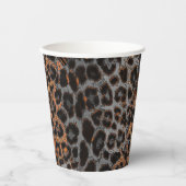 Gobelets En Papier Tigre léopard tendance (Recto)