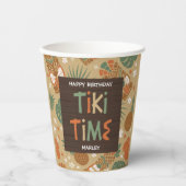 Gobelets En Papier Tiki Party Tropical Luau anniversaire (Recto)