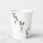 Gobelets En Papier Til Death Coeur gothique Mariage des crânes florau (Verso)