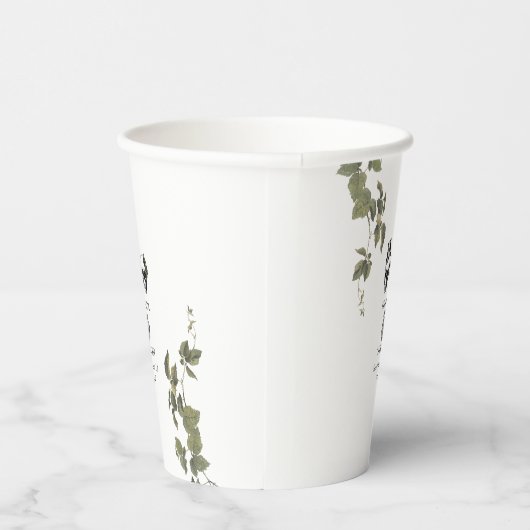 Gobelets En Papier Til Death Coeur gothique Mariage des crânes florau (Droite)