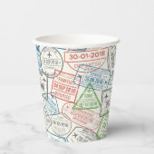 Gobelets En Papier Timbre Visa de voyage (Recto)