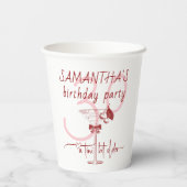 Gobelets En Papier Tini Bit Ancienne Bow moderne Cherry Martini Anniv (Verso)