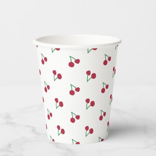 Gobelets En Papier Tiny Cherry Print (Recto)