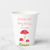 Gobelets En Papier Toadstool Champignon Aquarelle Baby shower mou (Recto)