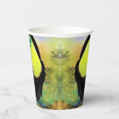 Gobelets En Papier Toco Tropical Toucan Oiseaux tasses de papier (Droite)