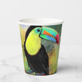 Gobelets En Papier Toco Tropical Toucan Oiseaux tasses de papier (Recto)