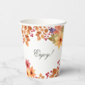 Gobelets En Papier Tomber dans l'amour Rustique Fête des mariées d'au (Verso)