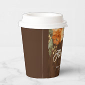 Gobelets En Papier Tombez amoureux Fête de mariage Fleurs d'automne R (Droite)